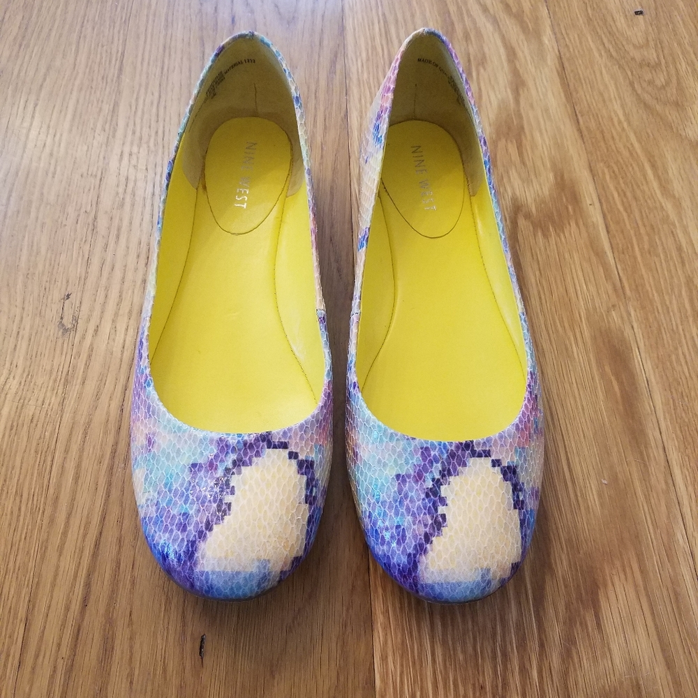 Nine West snakeskin flats